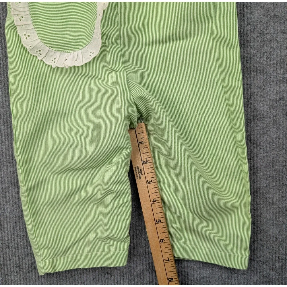 Vintage Magic Years Set Baby Girls 12-18M Retro 70s Prairie Green Lace Frilly